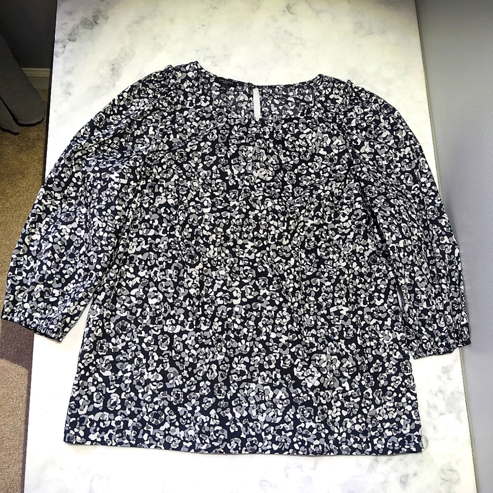 Talbots Top / Talbots Abstract Leopard Print - image 1